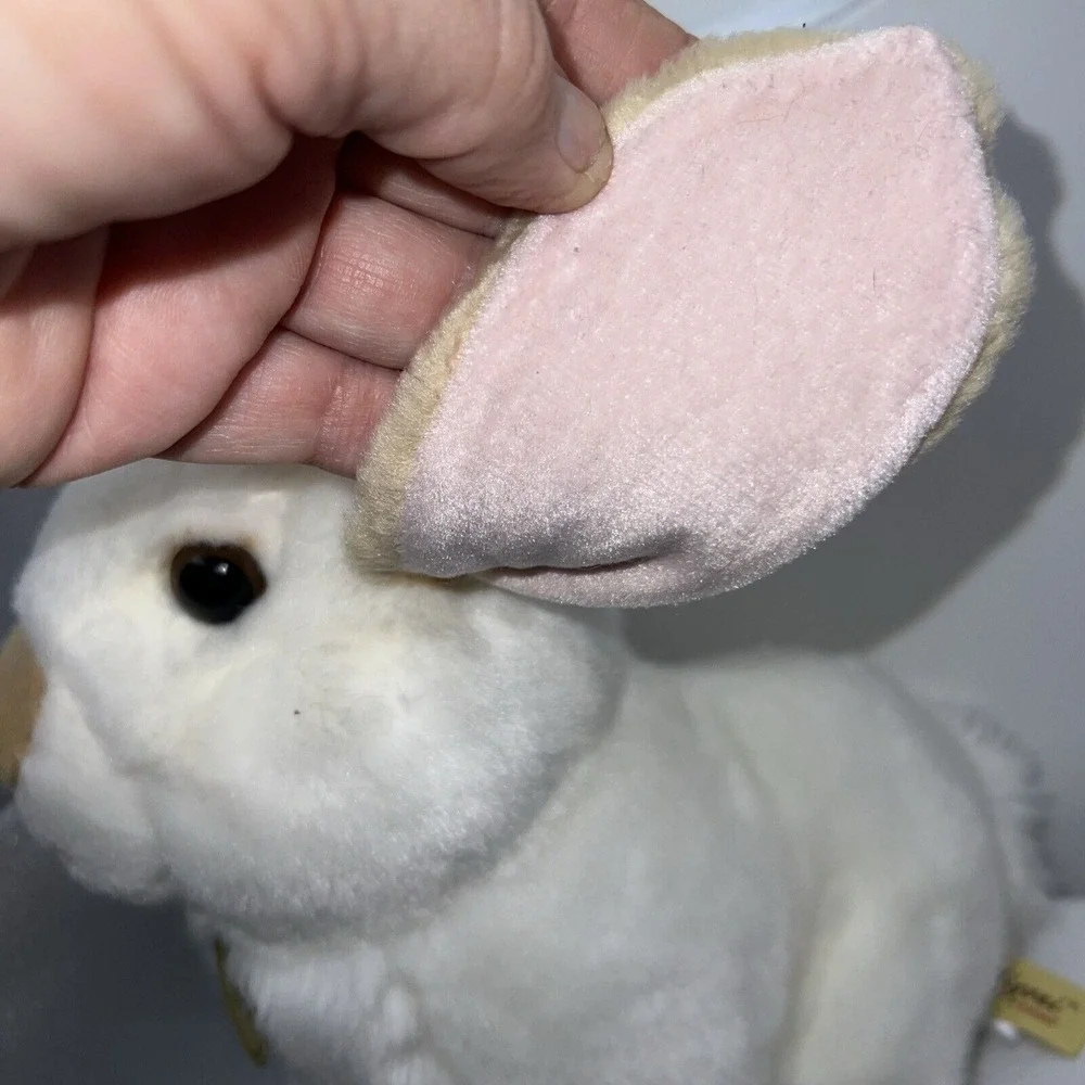 Aurora‎ Miyoni Lop Eared Bunny Rabbit Plush Stuff Toy Cream w/Tan Ears